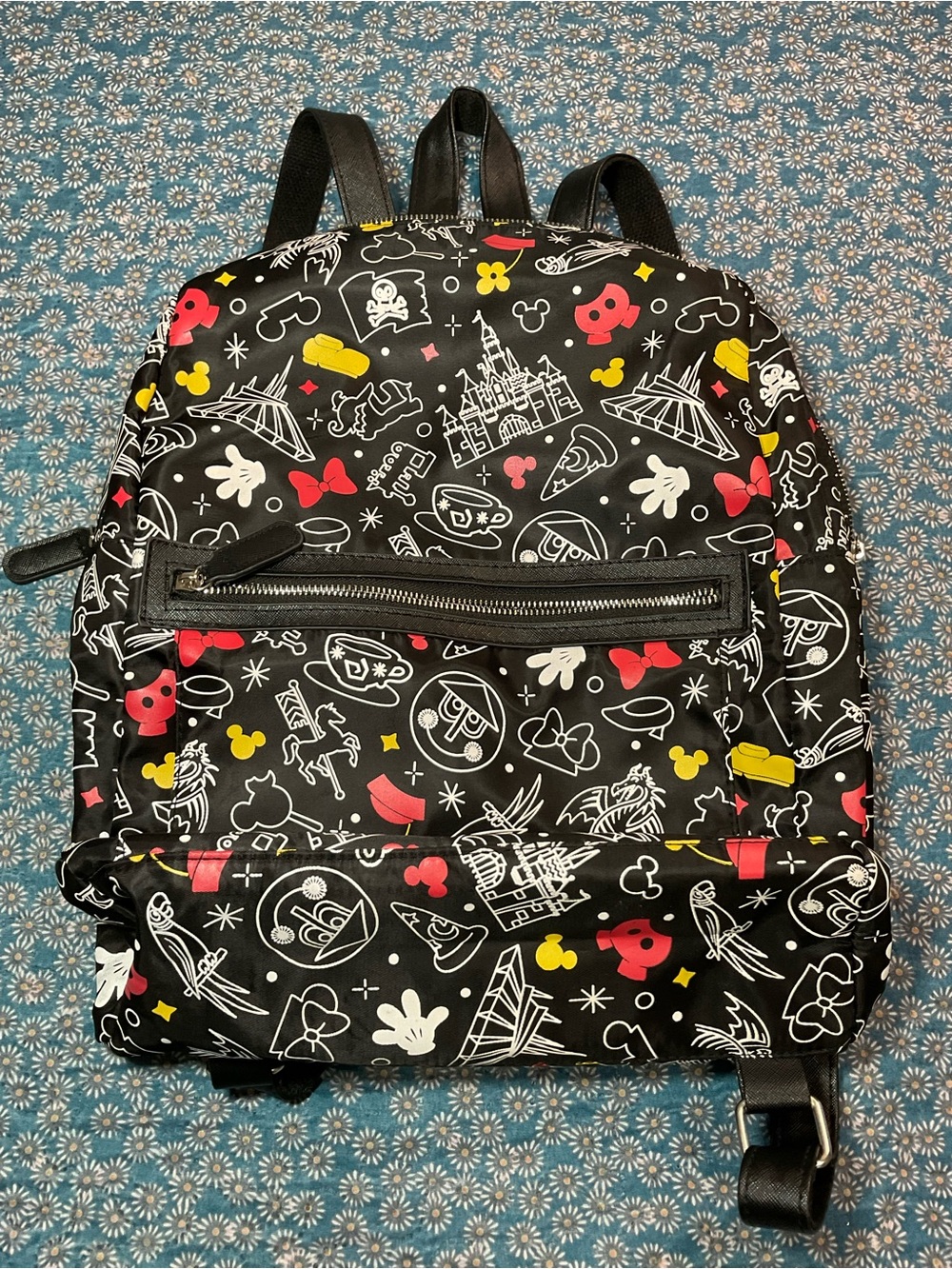 Disney Black Backpack with Red, Yellow, White Accents